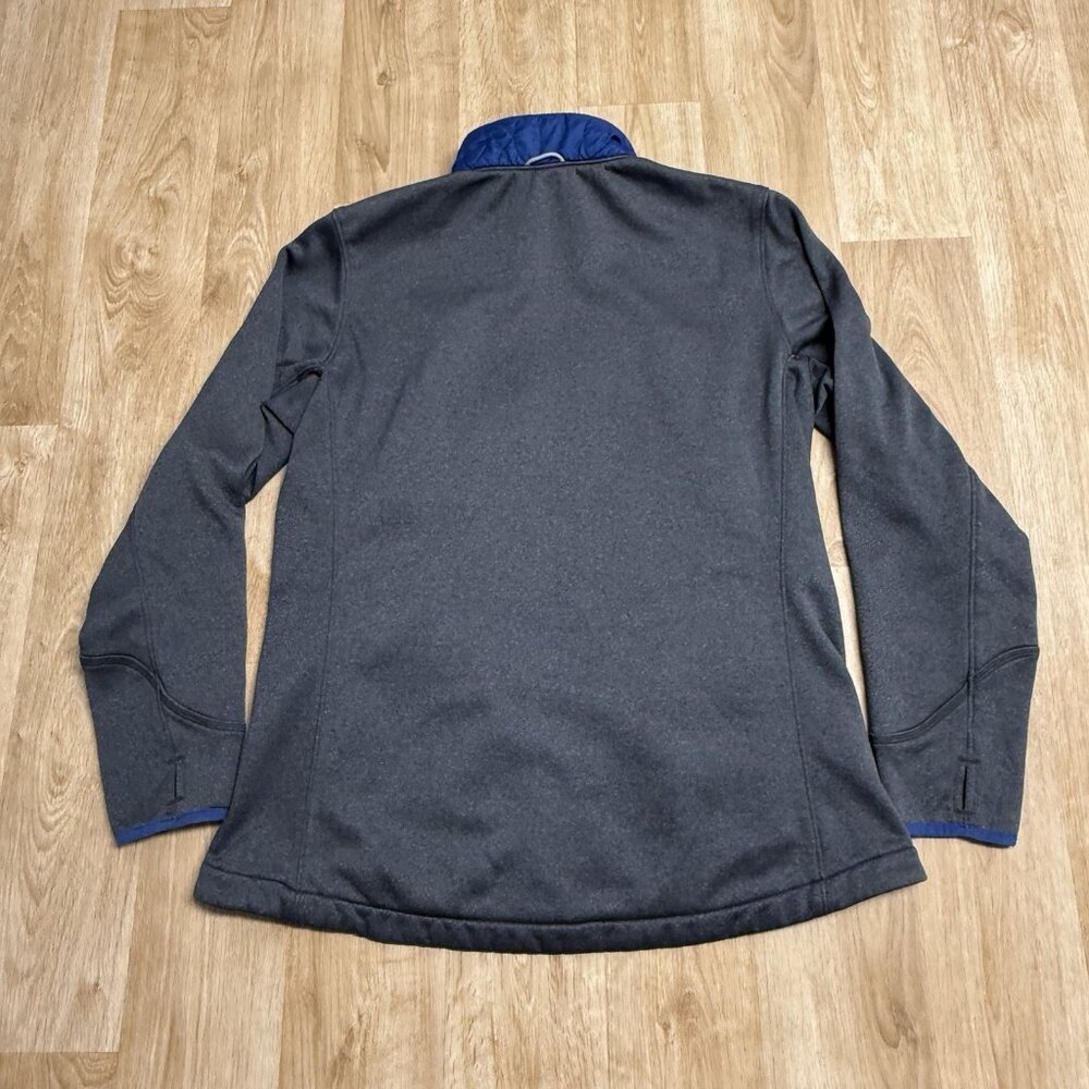 DULUTH TRADING CO JACKET WOMENS L THINSULATE GRAY BLUE QUILTED FLEECE OUTDOORS - Picture 2 of 10